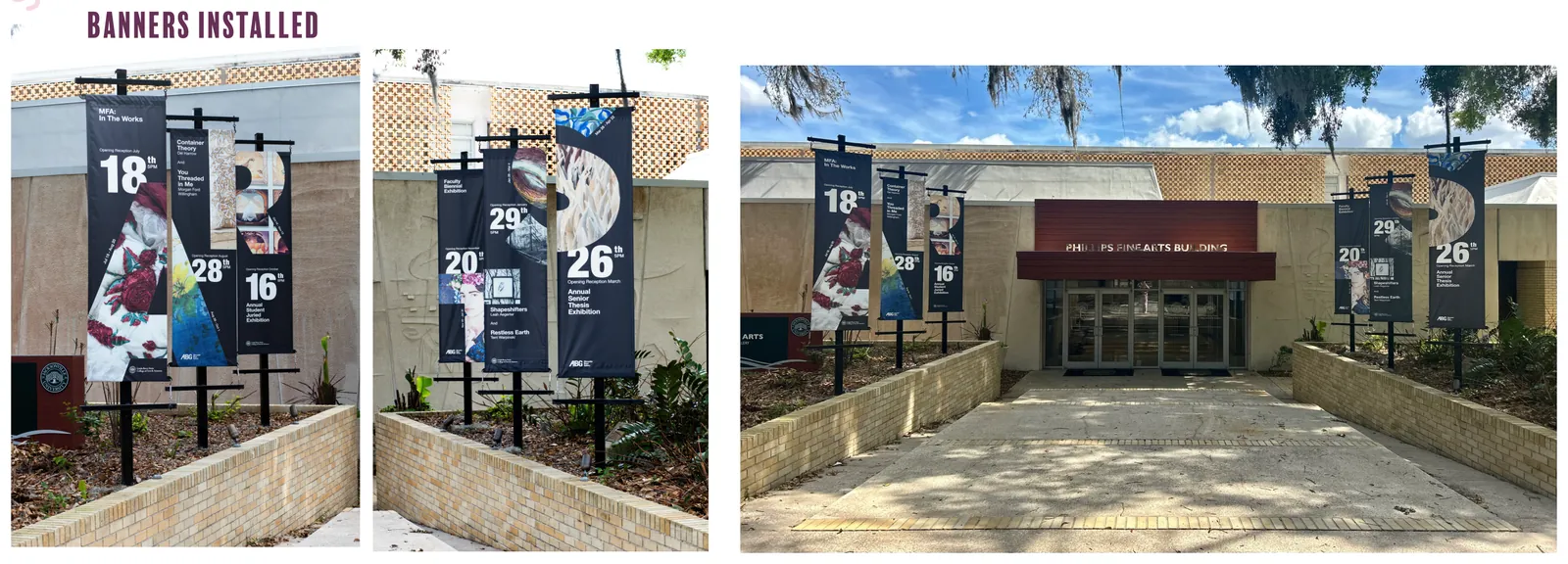 Banners installed